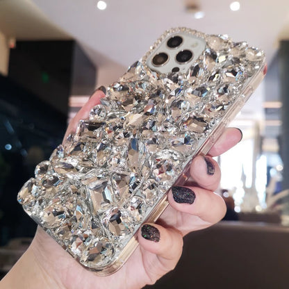 Handgemachte iPhone Hülle Luxus Bling Strass Kristall Stein Rückseite Hülle