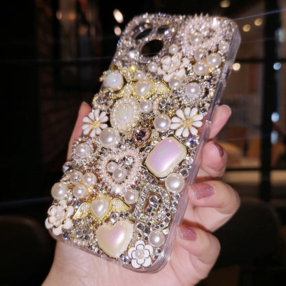 Handgefertigte iPhone-Hülle Luxus Bling Strass mit Dekoration Charms