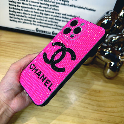 Handmade iPhone Case Luxury Bling Opal Rhinestone Monogram Pattern Back Case