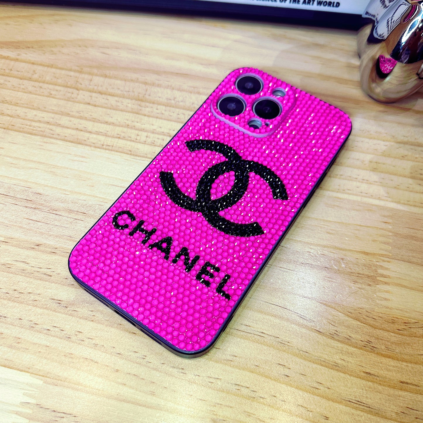 Handmade iPhone Case Luxury Bling Opal Rhinestone Monogram Pattern Back Case