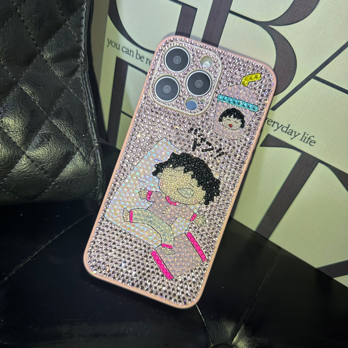 Handmade iPhone Case Luxury Bling Rhinestone Anime Back Case