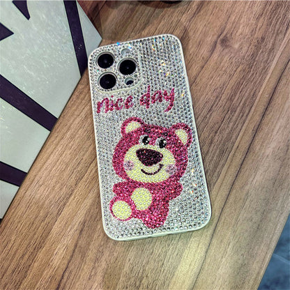Handmade iPhone Case Luxury Bling Rhinestone Cute Lotso Bear Back Case