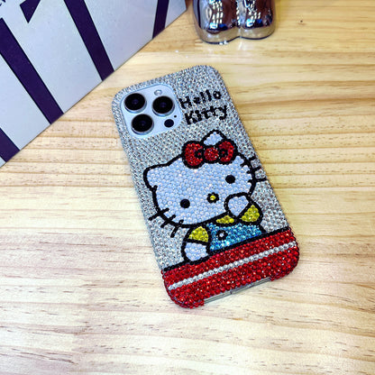 Handgemachte iPhone Hülle Wunderschöne Bling Strass Süße Hello Kitty Hülle