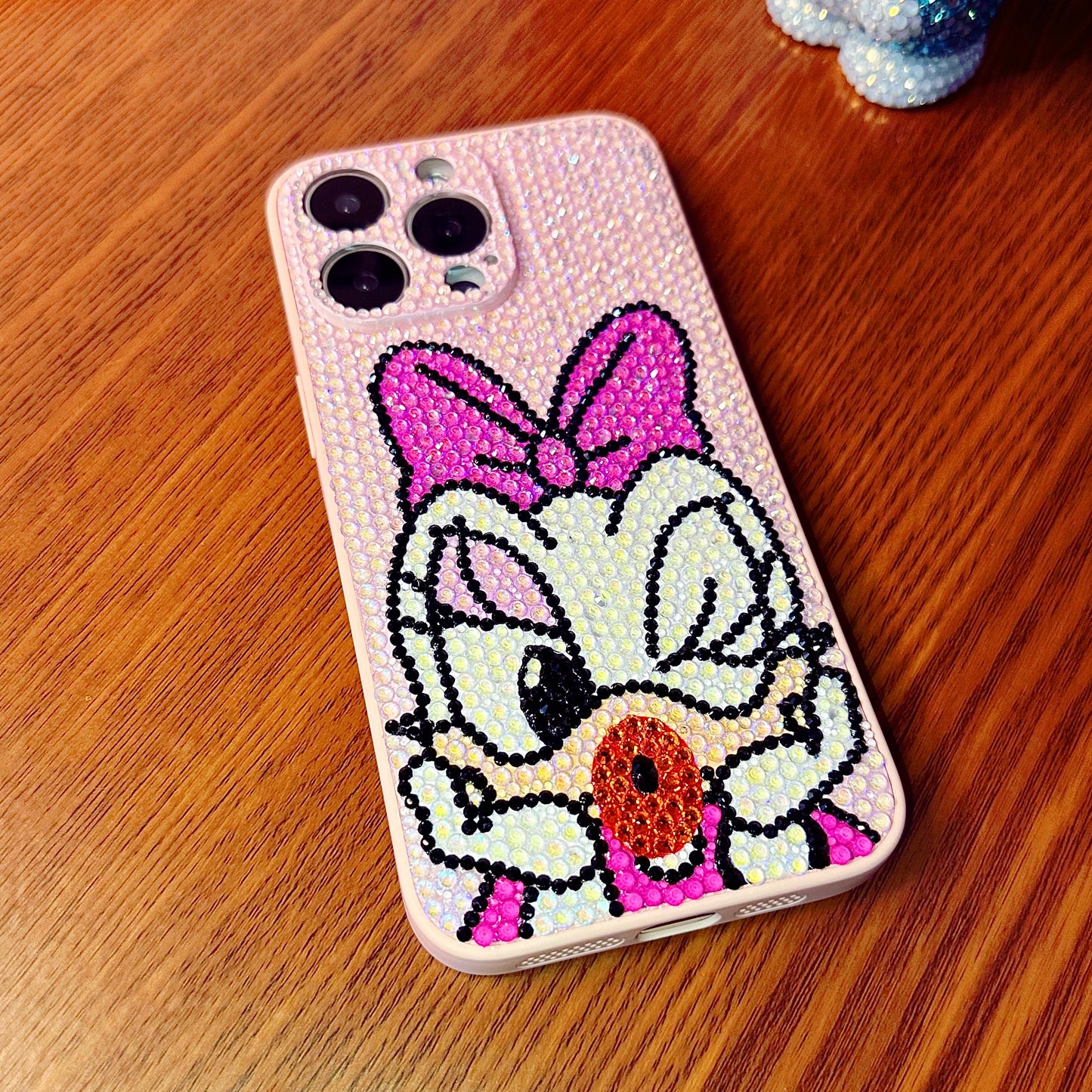 Handgemachte iPhone Hülle Luxus Bling Strass Süße Daisy Duck Hülle