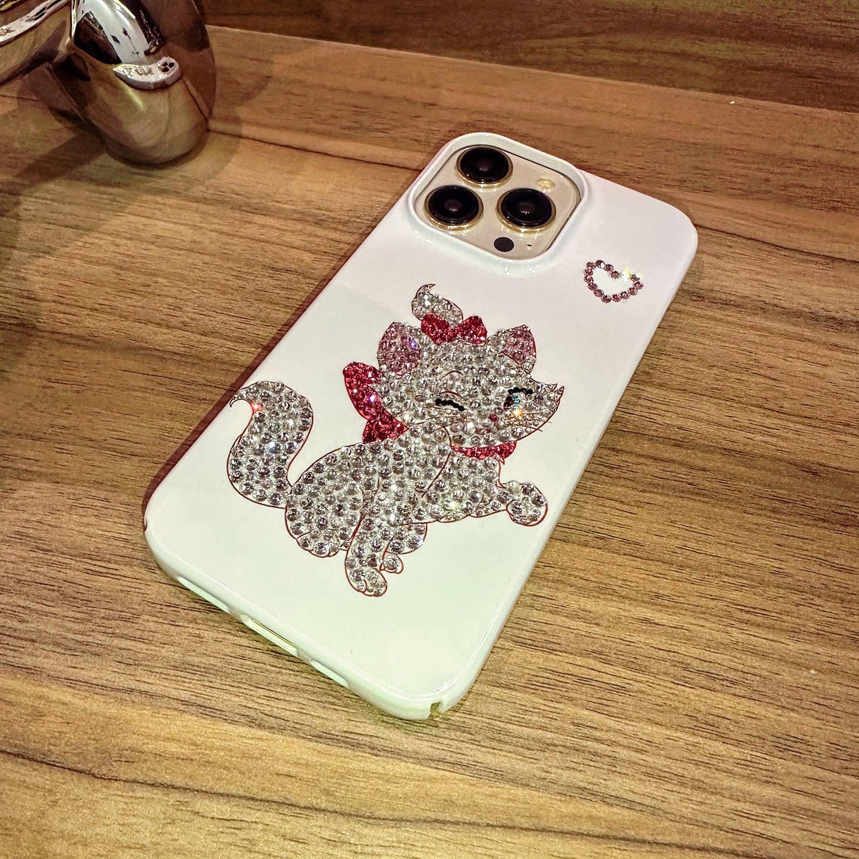 Handgemachte iPhone Hülle Luxus Bling Strass Marie Cat Hülle