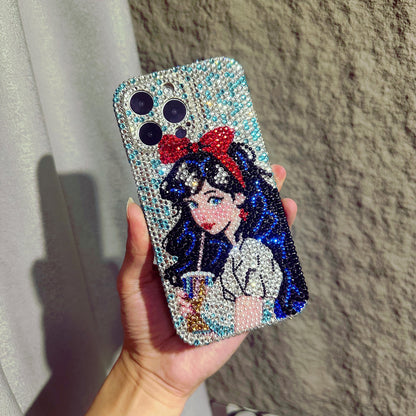 Handmade iPhone Case Luxury Bling Rhinestone Beautiful Snow White Case