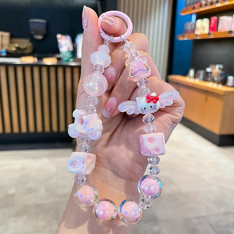 Hello Kitty and Friends Beaded Charm Phone Wrist Strap