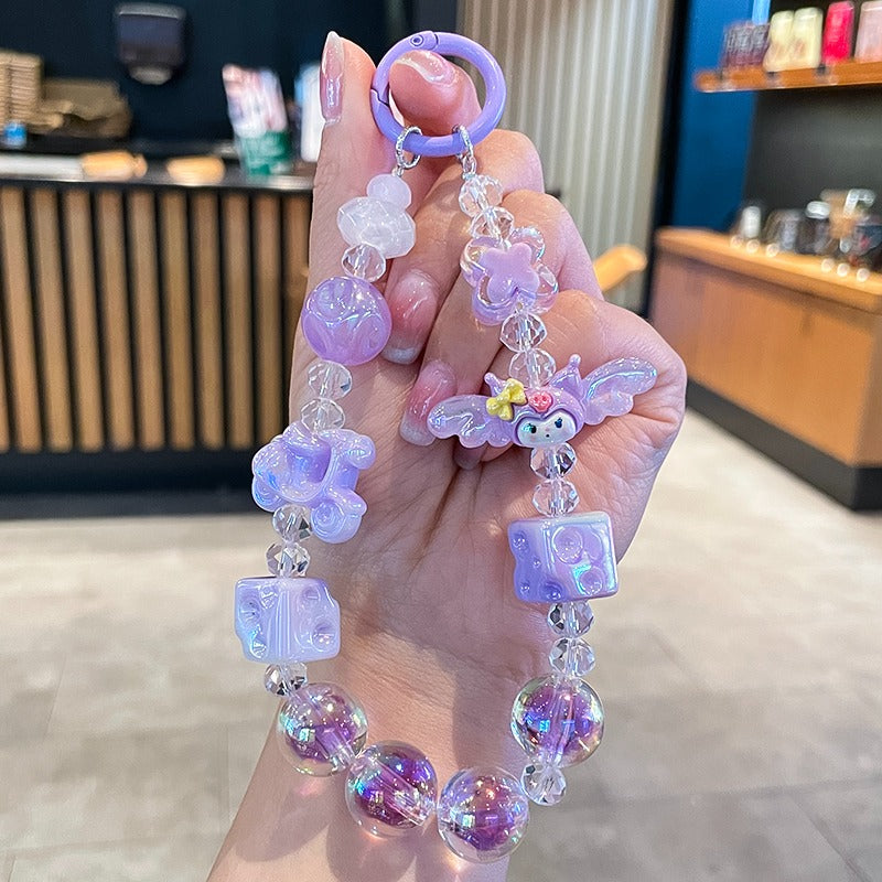 Hello Kitty and Friends Beaded Charm Phone Wrist Strap