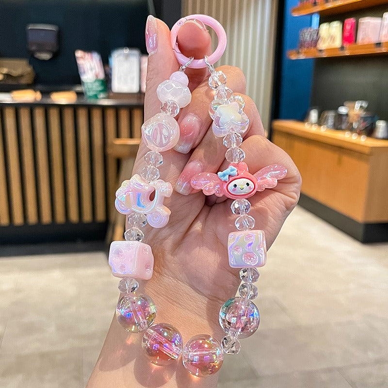 Hello Kitty and Friends Beaded Charm Phone Wrist Strap