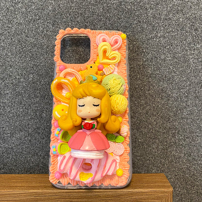 Disney Princess Decoden Cream Glue Case For iPhone Case