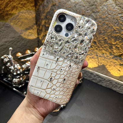 Handmade Bling Rhinestone Crocodile Phone Case Fits All iPhone Models