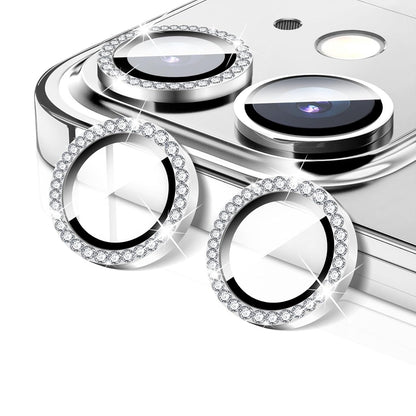 HD Clarity Tempered Glass Camera Lens with Gems for iPhone