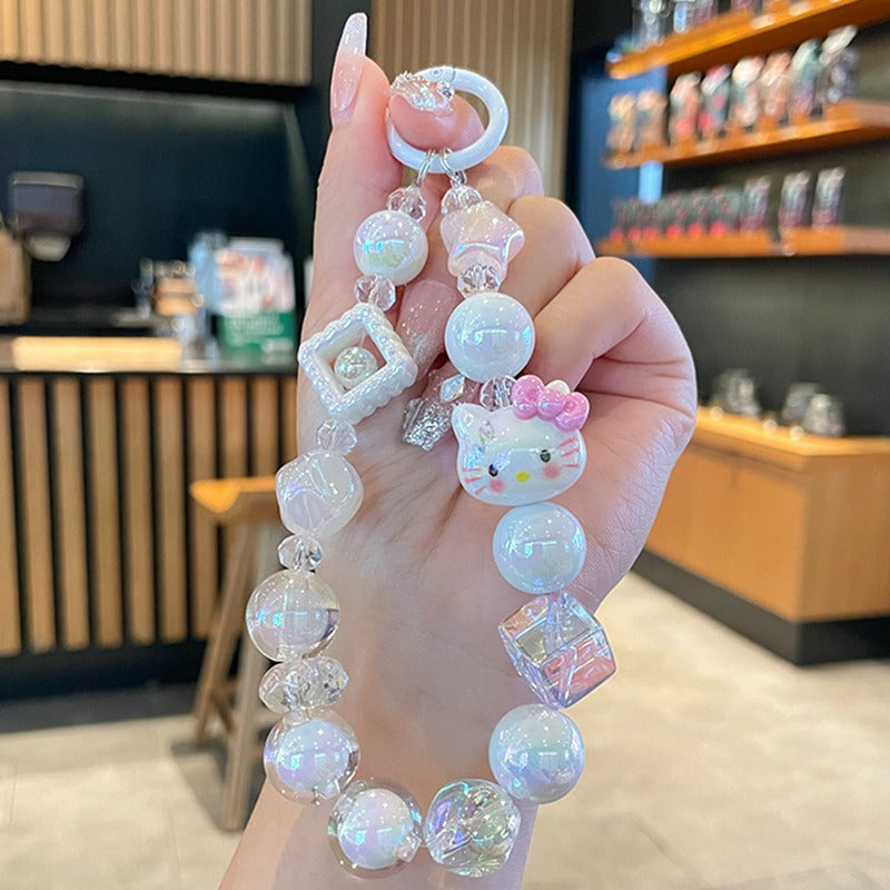 Hello Kitty and Friends Beaded Charm Phone Wrist Strap