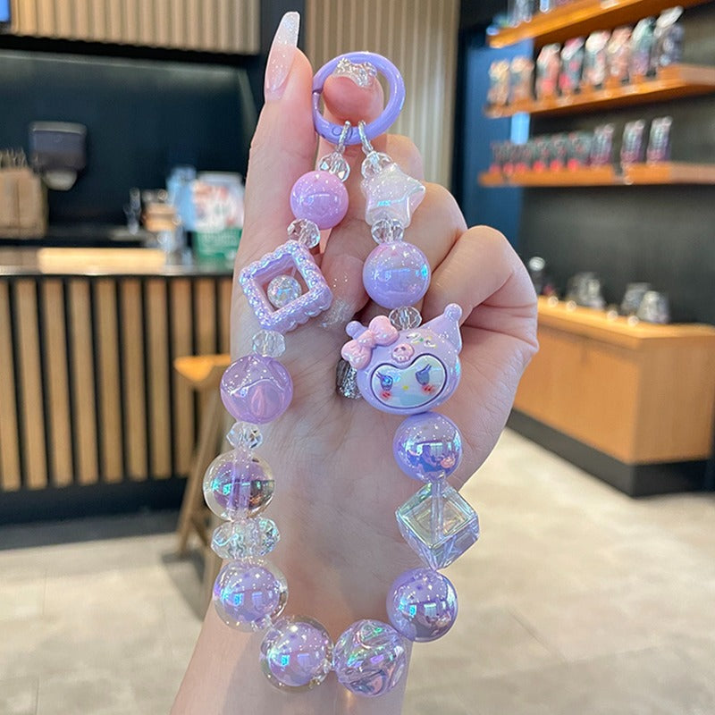 Hello Kitty and Friends Beaded Charm Phone Wrist Strap