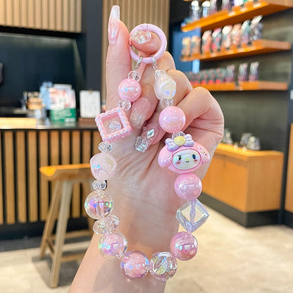 Hello Kitty and Friends Beaded Charm Phone Wrist Strap