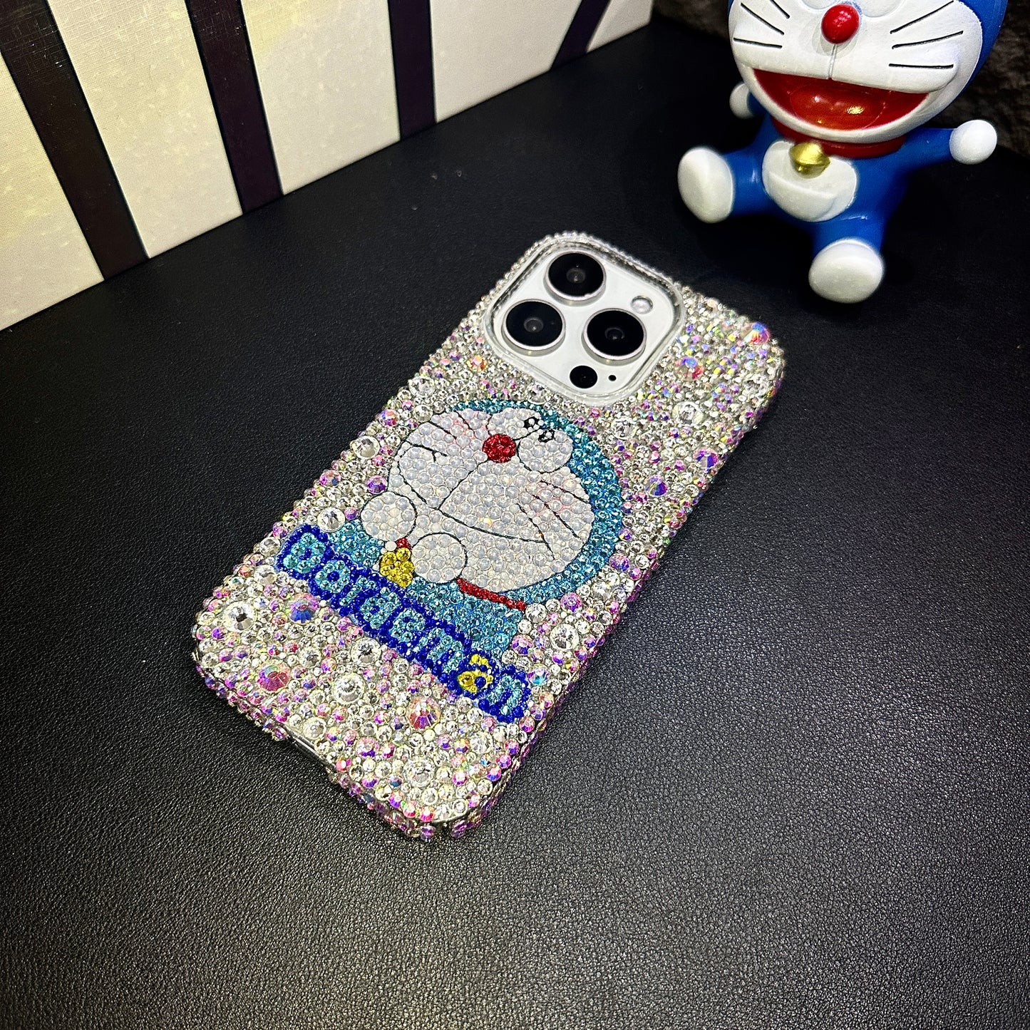 Gorgeous Bling Crystal Cute Doraemon For iPhone Case