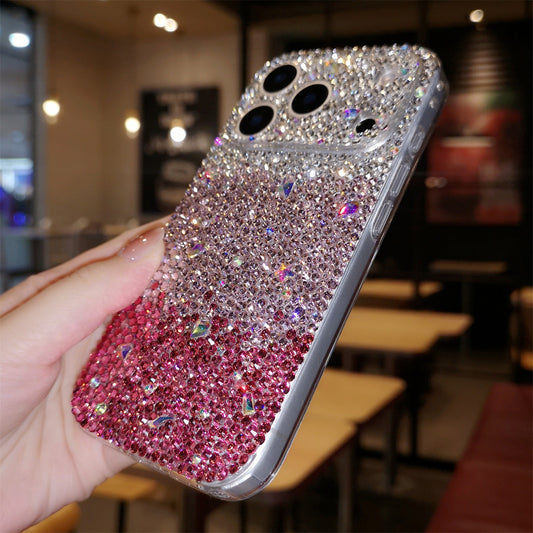 Handmade iPhone Samsung Case Gorgeous Bling Gradient Pink Rhinestone