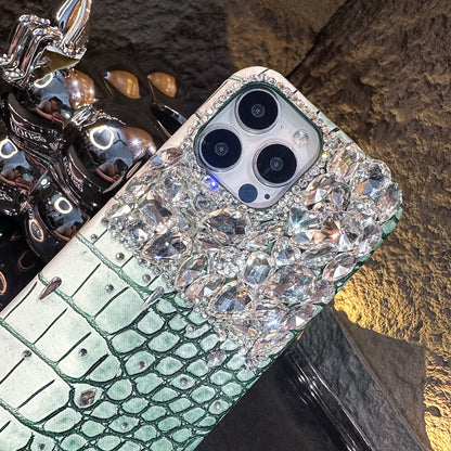Handmade Bling Rhinestone Crocodile Phone Case Fits All iPhone Models