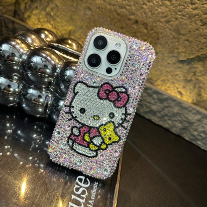 Hello Kitty & Bear Gorgeous Bling Rhinestone For iPhone Case