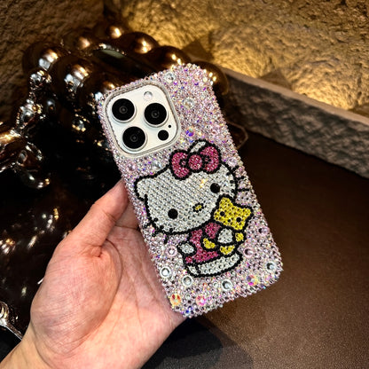 Hello Kitty & Bear Gorgeous Bling Rhinestone For iPhone Case