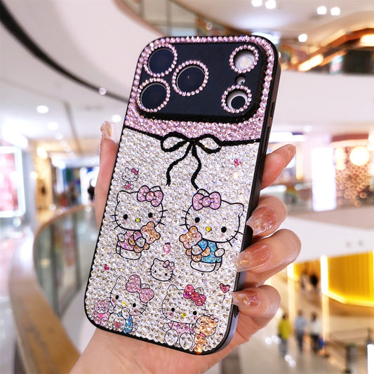 Handmade Bling Rhinestone Clear Hello Kitty iPhone Case
