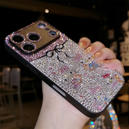 Handmade Bling Rhinestone Clear Hello Kitty iPhone Case