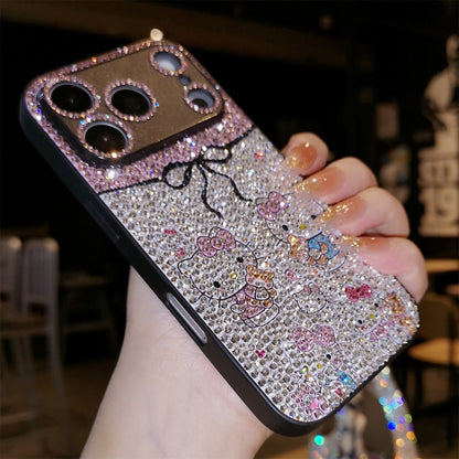 Handmade Bling Rhinestone Clear Hello Kitty iPhone Case