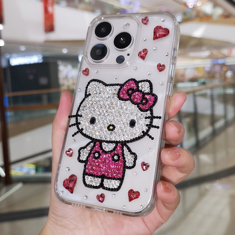 Hello Kitty Gorgeous Bling Heart Crystal For iPhone Case