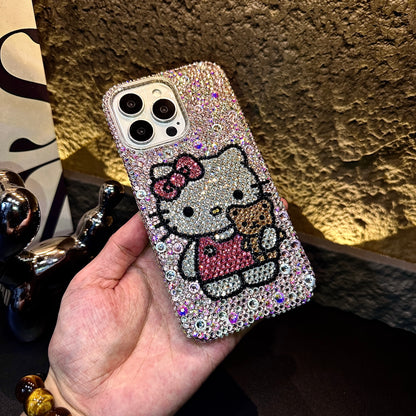 Hello Kitty & Cute Bear Gorgeous Bling Crystal For iPhone Case