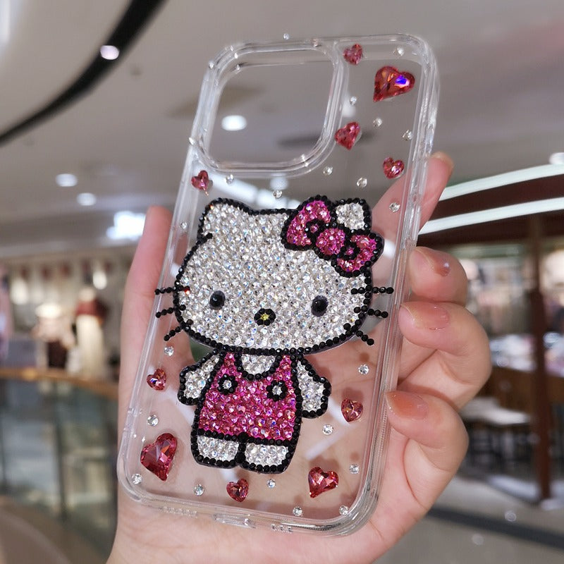 Hello Kitty Gorgeous Bling Heart Crystal For iPhone Case