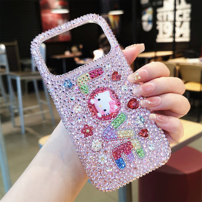 Handmade iPhone Case Gorgeous Bling Crystal Hello Kitty with Love