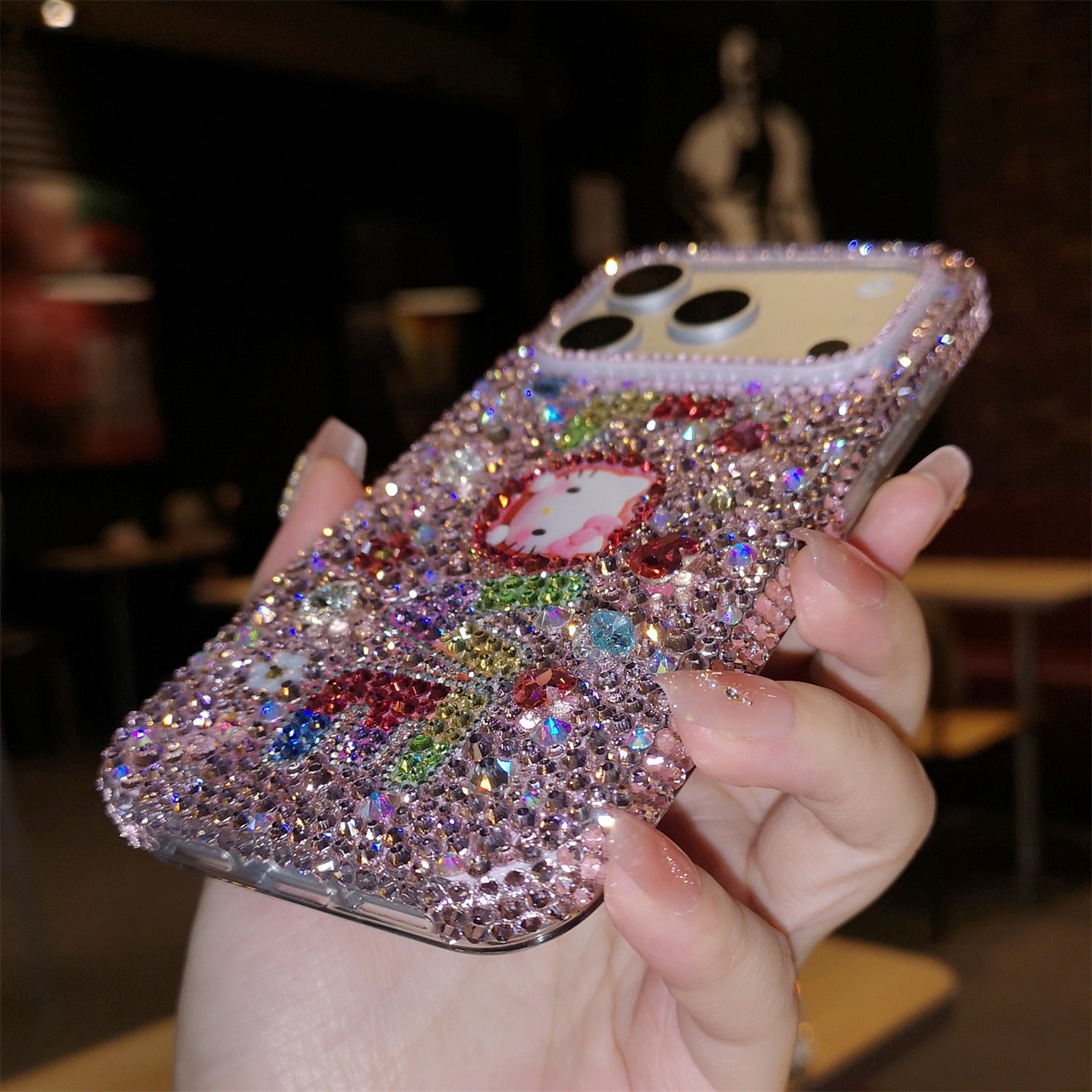 Handmade iPhone Case Gorgeous Bling Crystal Hello Kitty with Love