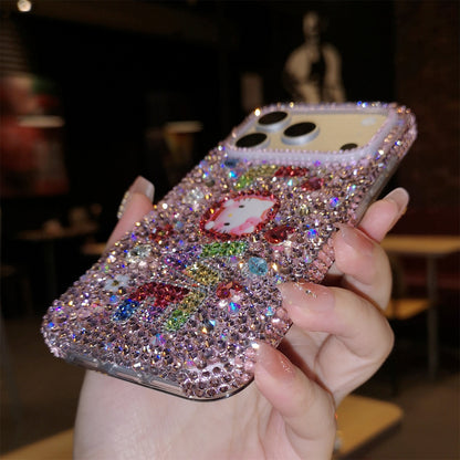Handmade iPhone Case Gorgeous Bling Crystal Hello Kitty with Love