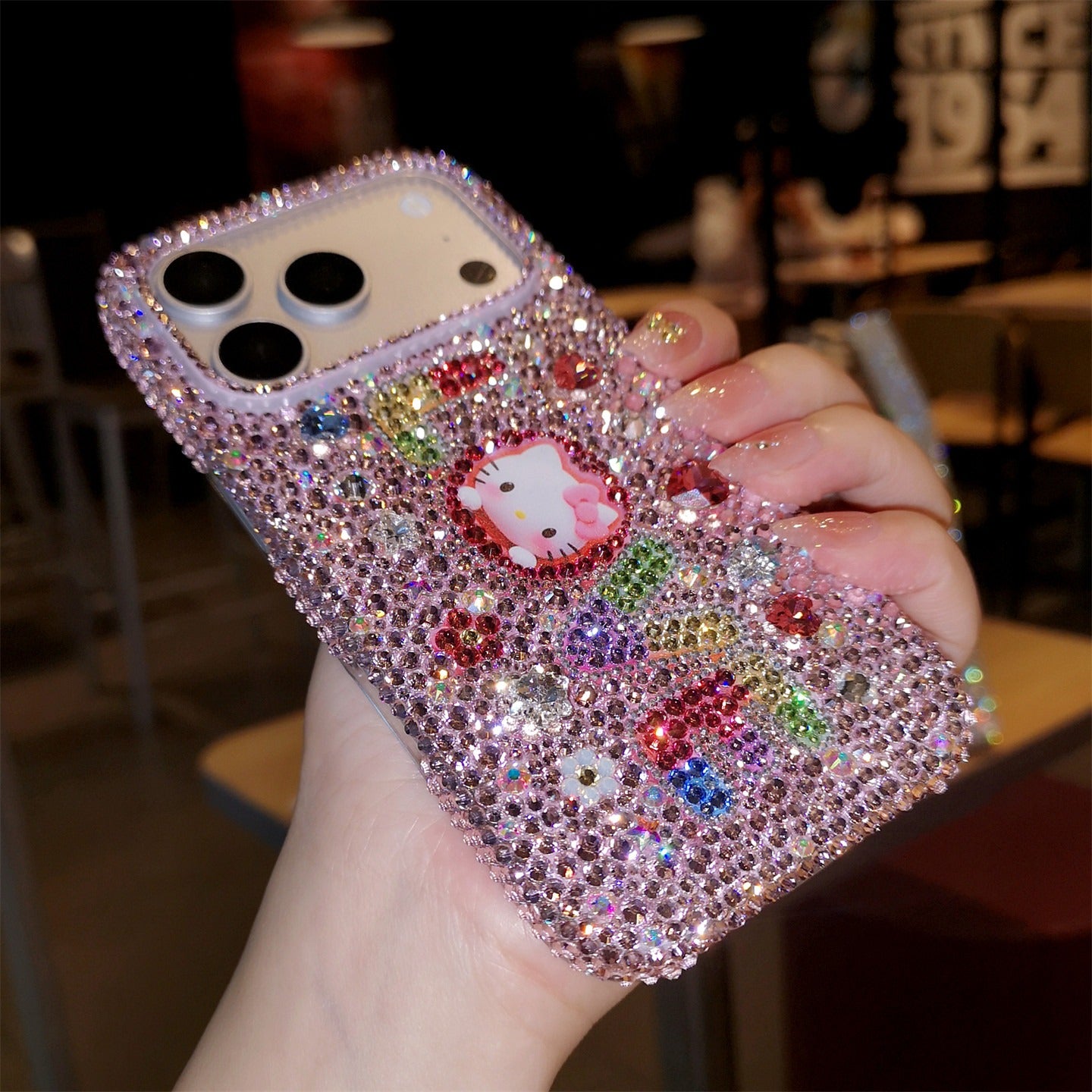 Handmade iPhone Case Gorgeous Bling Crystal Hello Kitty with Love