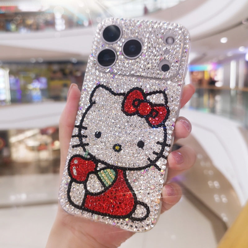 Hello Kitty & Apple Bling Rhinestone For iPhone Case