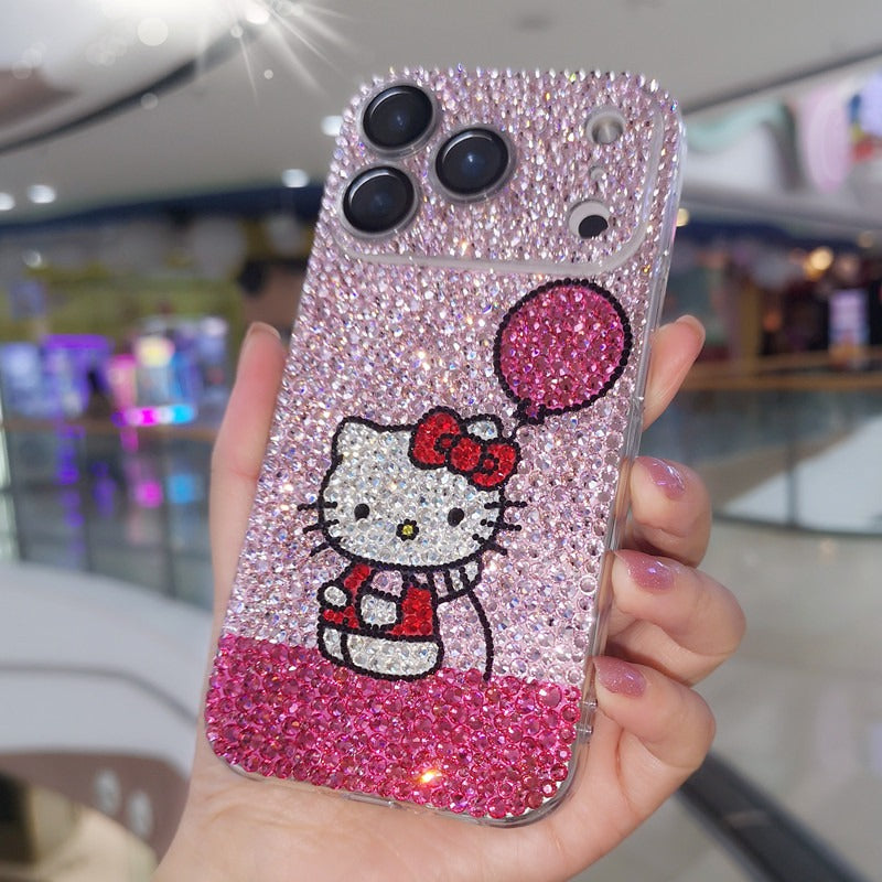 Hello Kitty & Balloon Gorgeous Bling Rhinestone For iPhone Case