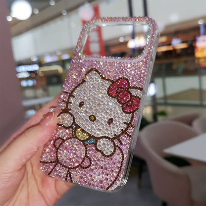 Hello Kitty with Bow Gorgeous Bling Pink Rhinestone Case for iPhone
