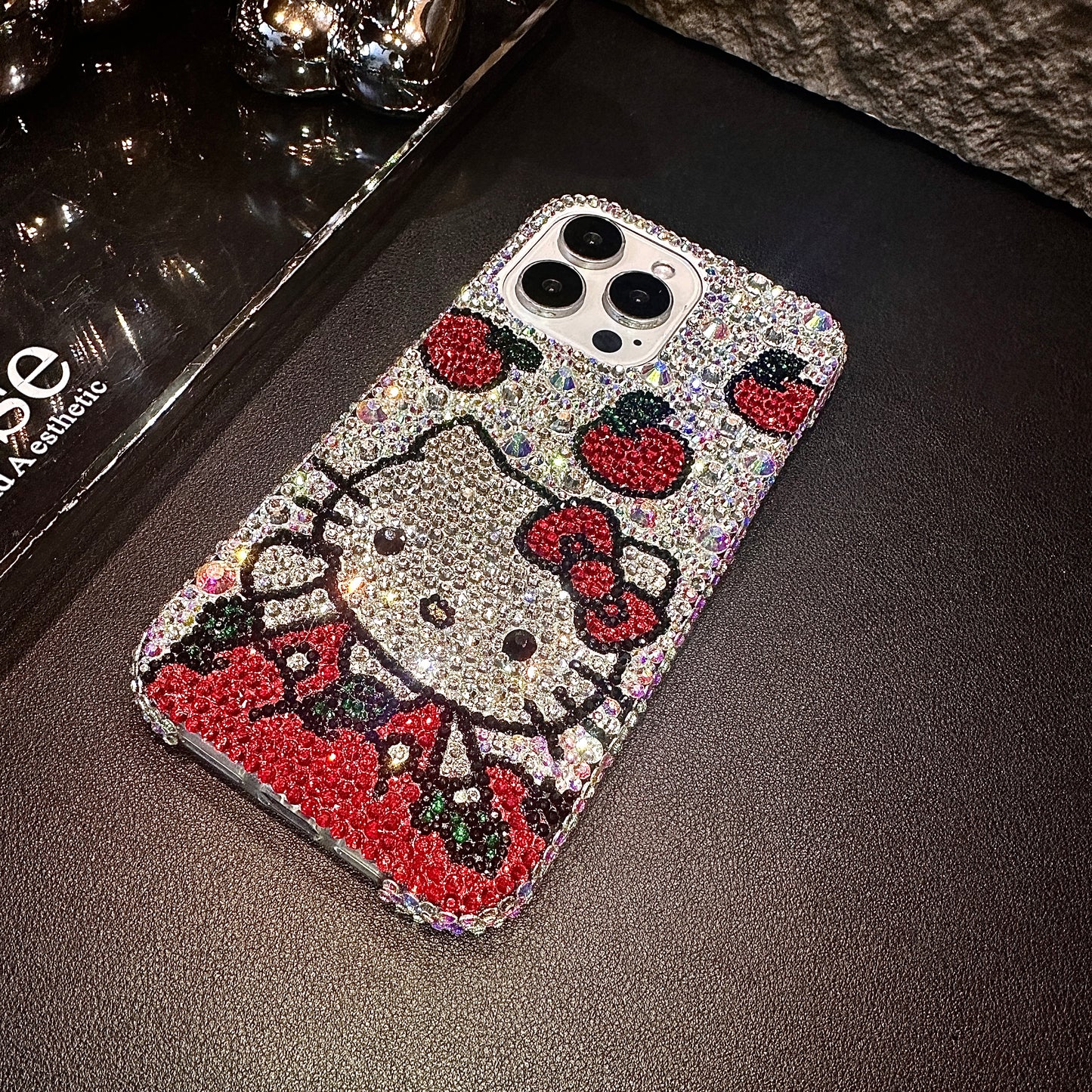 Hello Kitty & Apple Gorgeous Bling Rhinestone For iPhone Case