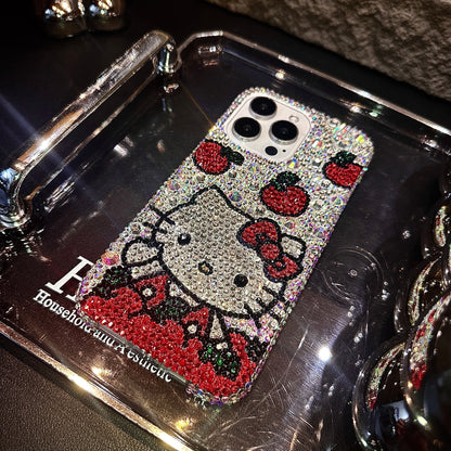 Hello Kitty & Apple Gorgeous Bling Rhinestone For iPhone Case