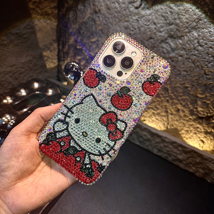 Hello Kitty & Apple Gorgeous Bling Rhinestone For iPhone Case