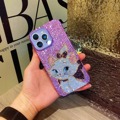 Marie Cat Gorgeous Bling Purple Rhinestone For iPhone Case