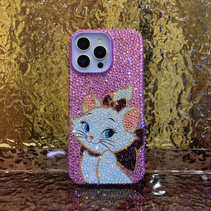 Marie Cat Gorgeous Bling Purple Rhinestone For iPhone Case