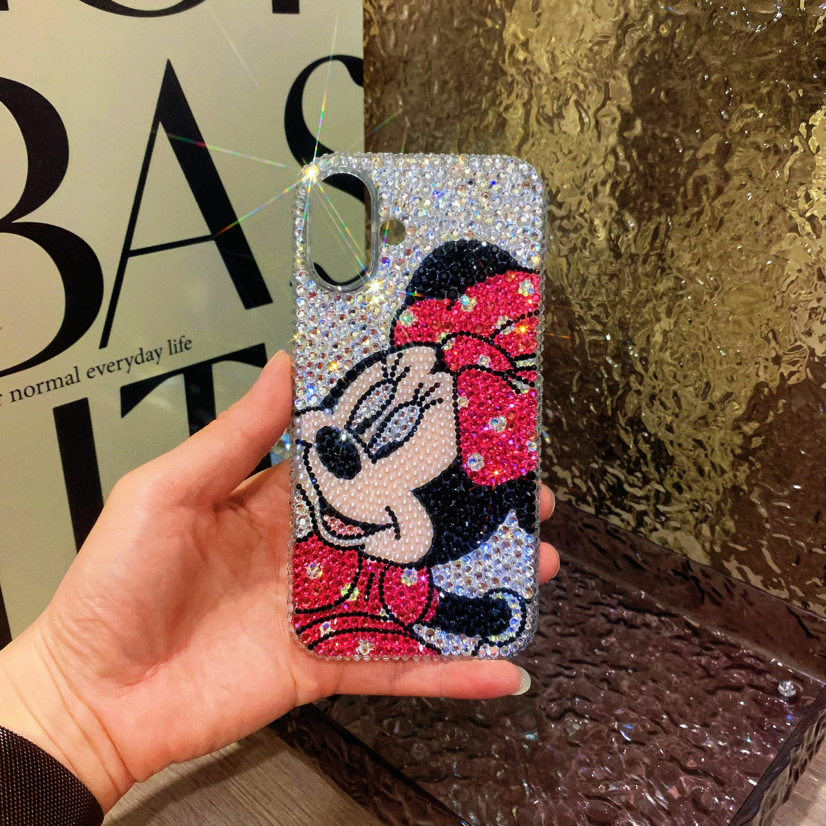Handmade iPhone Case Luxury Bling Rhinestone Cute Minnie