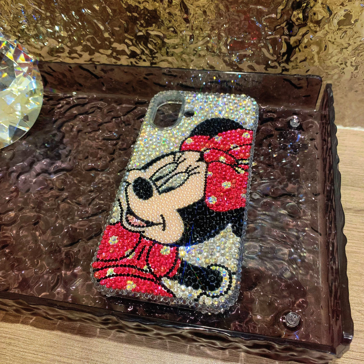 Handmade iPhone Case Luxury Bling Rhinestone Cute Minnie