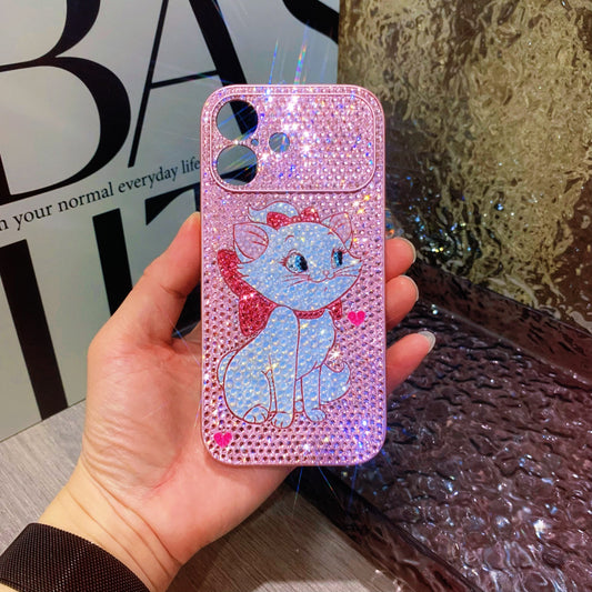 Handmade iPhone Case Gorgeous Bling Pink Rhinestone Marie Cat