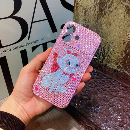 Handmade iPhone Case Gorgeous Bling Pink Rhinestone Marie Cat