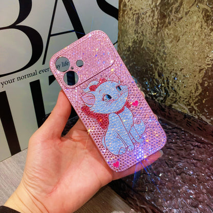 Handmade iPhone Case Gorgeous Bling Pink Rhinestone Marie Cat