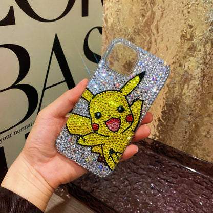 Handmade iPhone Case Luxury Bling Rhinestone Cute Pikachu Case