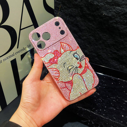 Handmade iPhone Case Bling Pink Crystas Marie Cat