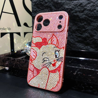 Handmade iPhone Case Bling Pink Crystas Marie Cat